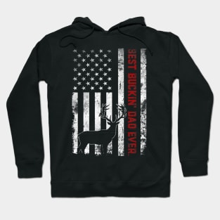 USA Flag Best Buckin' Dad Ever Deer Hunting Fathers Day Gift Hoodie